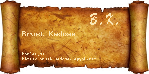 Brust Kadosa névjegykártya